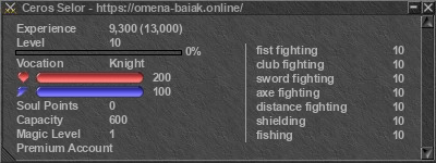 Signature for player Ceros Selor