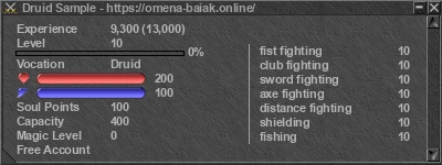 Signature for player Druid Sample